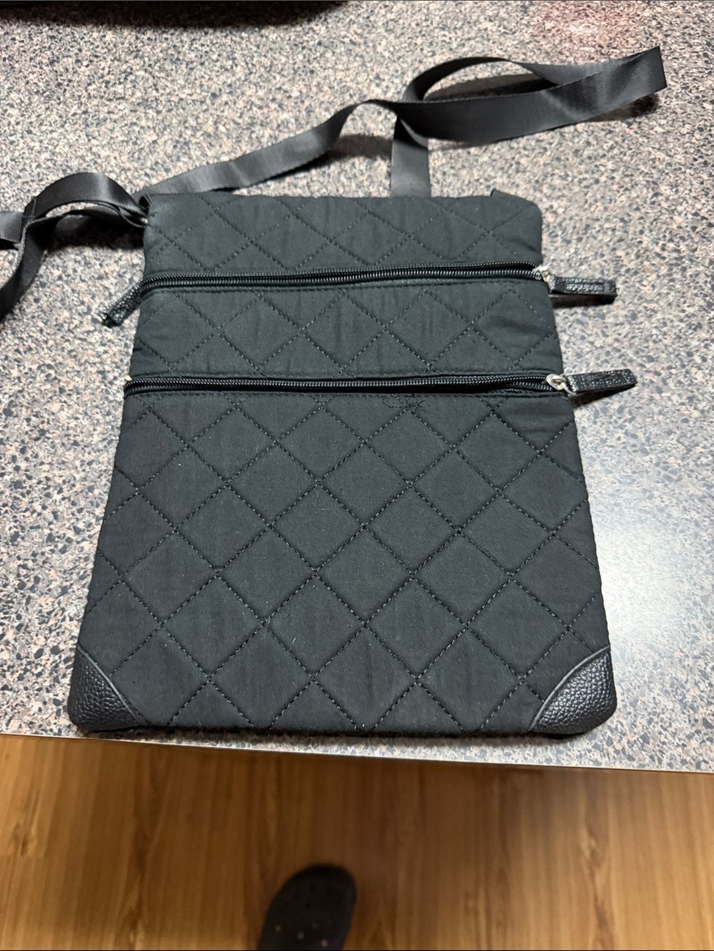 Quilted Black Crossbody Shoulder Bag